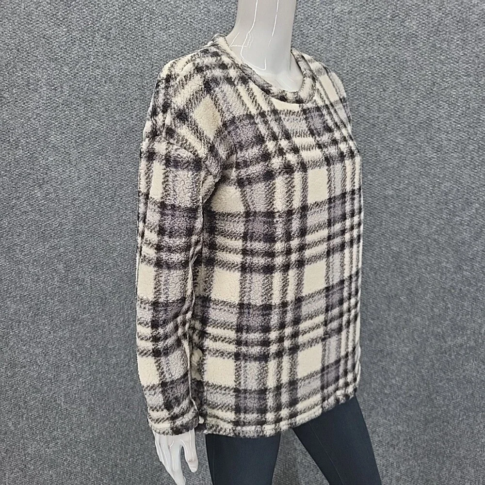 Cuddl Duds Womens Trendy Printed Cloud Fleece Pullover Medium Size Cozy Top